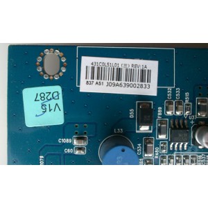 MAIN / TOSHIBA 75013349 / STX40T / VTV-L4007 / 431C0L51L01 / 461C0L51L01 REV.1A / MODELO 40RV525U